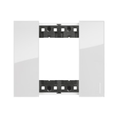 Рамка декоративная Bticino KA4802DW Living Now 2 модуля "Лед"