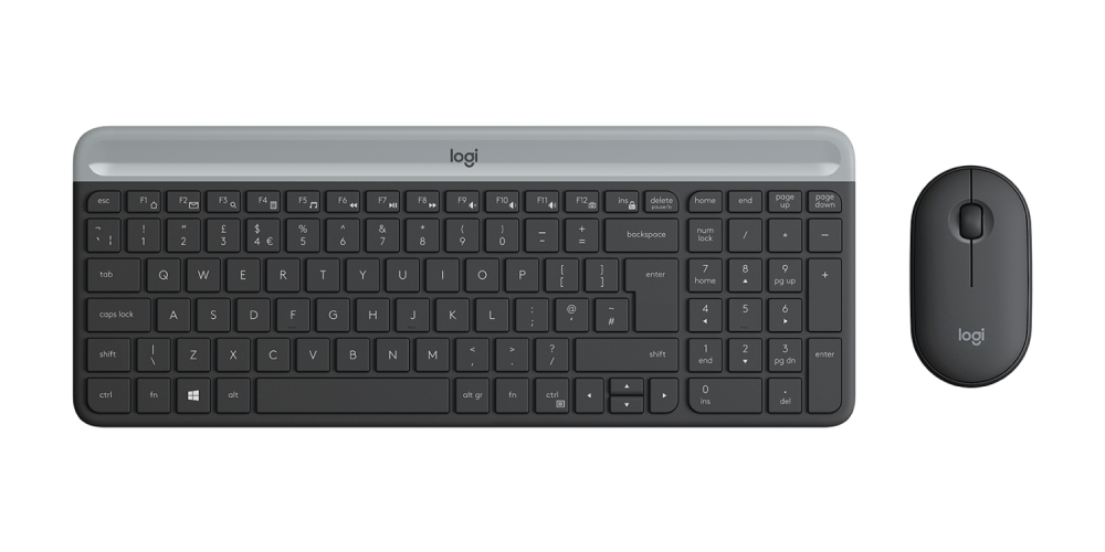 Комплект беспроводной Logitech Slim Wireless Keyboard and Mouse Combo MK470-GRAPHITE - RUS - 2.4GHZ - N/A - INTNL (M/N: Y-R0075 / MR0082 / C-U0010)