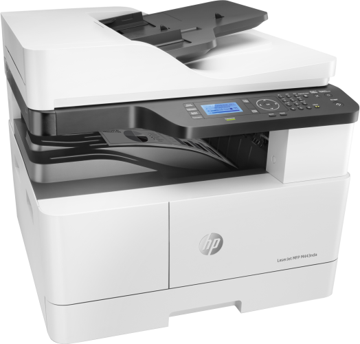 МФУ HP 8AF72A LaserJet MFP M443nda Prntr (A3) Printer/Scanner/Copier/ADF, 1200 dpi, 25/13 ppm (A4/A3), 512 MB, 600 MHz, 100+250 tray, Duplex, USB+Ethernet, Duty 50K A4
