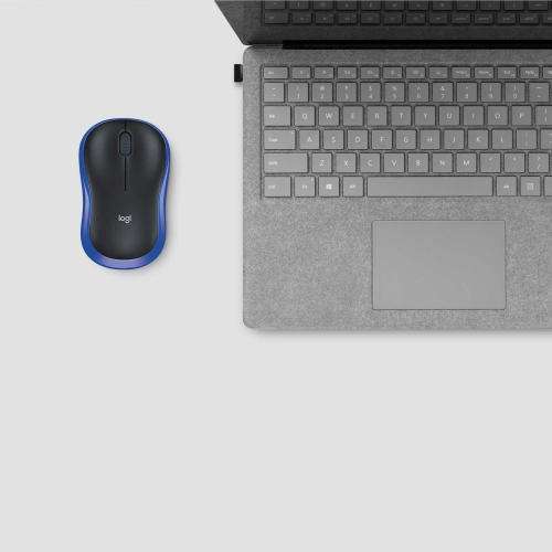 Мышь беспроводная Logitech M185 Blue (синяя, оптическая, 1000dpi, 2.4 GHz/USB-ресивер) (M/N: MR0087 / CU0019)