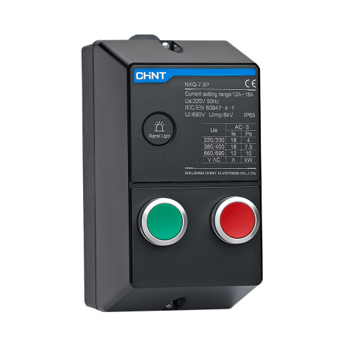 Электромагнитный пускатель в корпусе CHINT NXQ-5.5P 7-10A AC230В IP65