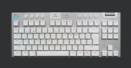 Клавиатура игровая Logitech G915 TKL WHITE (механическая, без цифрового блока, с RGB-подсветкой и поддержкой технологии Lightspeed), 2.4GHZ/BT, TACTILE SWITCH (M/N: YR0076 / C-U0018)