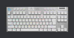 Клавиатура игровая Logitech G915 TKL WHITE (механическая, без цифрового блока, с RGB-подсветкой и поддержкой технологии Lightspeed), 2.4GHZ/BT, TACTILE SWITCH (M/N: YR0076 / C-U0018)