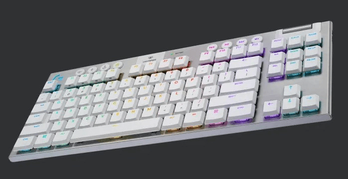 Клавиатура игровая Logitech G915 TKL WHITE (механическая, без цифрового блока, с RGB-подсветкой и поддержкой технологии Lightspeed), 2.4GHZ/BT, TACTILE SWITCH (M/N: YR0076 / C-U0018)
