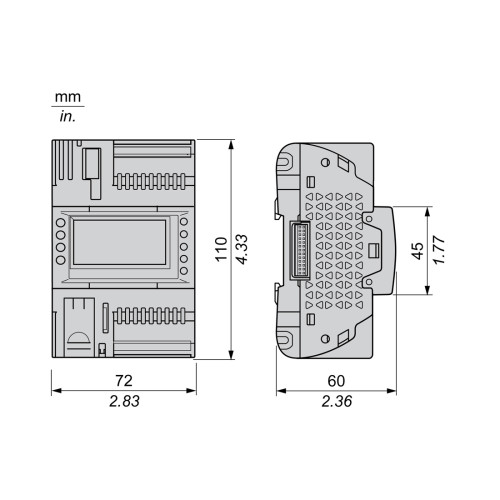 ПЛК М172 SE TM172ODM18R M172 дисплей 18 I/O 2 MODBUS