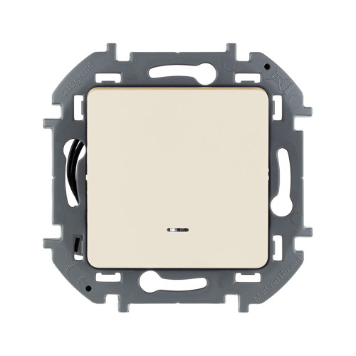 Выключатель одноклавишный с подсветкой/индикацией Legrand 673611 Inspiria с/у 10 А ~250В безвинтовы