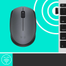 Мышь беспроводная Logitech M170 Grey (серая, оптическая, 1000dpi, 2.4 GHz/USB-ресивер) (M/N: M-R0060 / C-U0010)