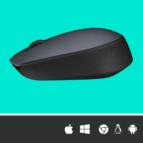 Мышь беспроводная Logitech M170 Grey (серая, оптическая, 1000dpi, 2.4 GHz/USB-ресивер) (M/N: M-R0060 / C-U0010)