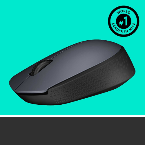 Мышь беспроводная Logitech M170 Grey (серая, оптическая, 1000dpi, 2.4 GHz/USB-ресивер) (M/N: M-R0060 / C-U0010)