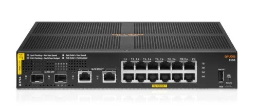 Коммутатор HP Enterprise/Aruba 6100 12G Class4 PoE 2G/2SFP+ 139W Switch
