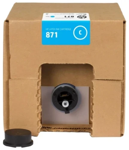 Картридж HP Europe/G0Y79C/Латексный чернильный/голубой/№871/3 000 мл