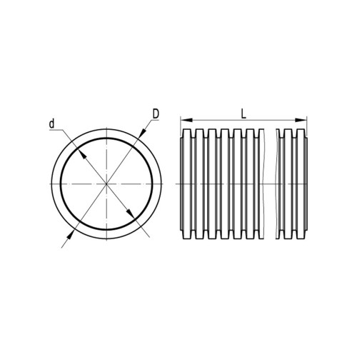 Двустенная труба ПНД DKC 121963 гибкая для кабельной канализации д.63мм с протяжкой