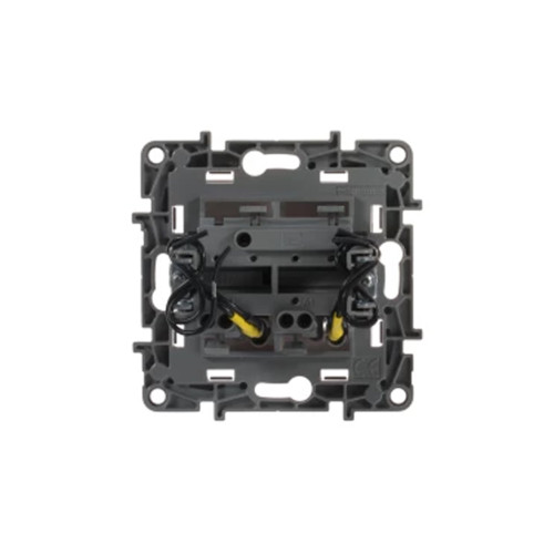 Выключатель двухклавишный с подсветкой Legrand Etika 10 A 250 В белый