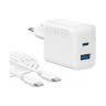 Адаптер питания Anker Charger 20W, 2-Port (в комлпекте кабель Type-c) (B2348G21) Белый