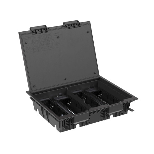 Лючок напольный c изменяемой глубиной DKC 88324 24 модуля Чёрный