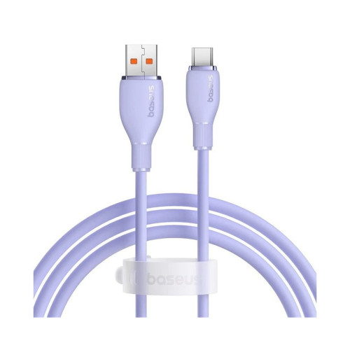 Интерфейсный кабель Baseus Pudding Series USB to Type-C 100W 1.2m Purple (P10355703511-B1)