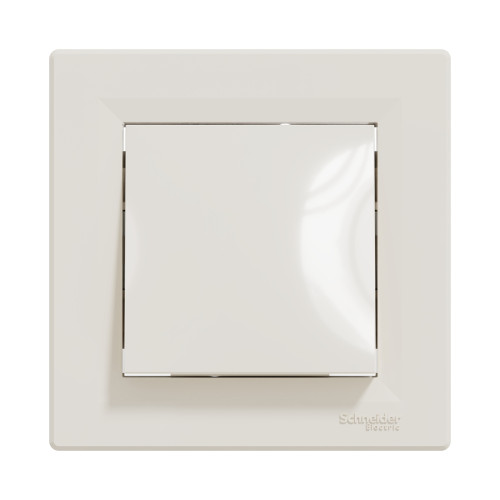 Выключатель одноклавишный SE EPH0100123 Asfora 10AX в сборе быстрозажим. клеммы кремовый