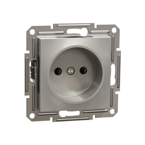 Розетка SE EPH3000169 Asfora без заземления 16А механизм винтовой бронза