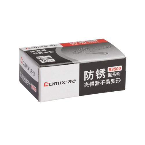 Скрепки металлические никелированные Comix B3500, 29 мм., (коробка 100 скрепок)