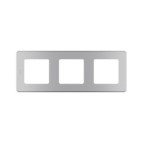 Рамка декоративная универсальная Legrand 673952 Inspiria 3 поста алюминий