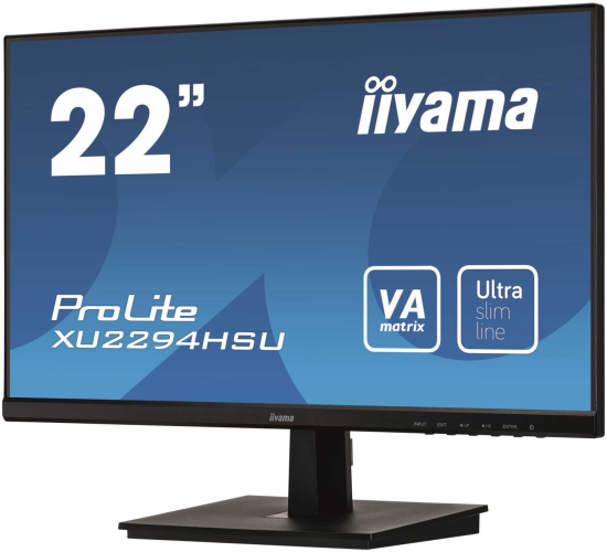 Монитор LCD 21.5'' 16:9 1920х1080(FHD) VA, 250cd/m2, 3000:1, 80M:1, 4ms, VGA, HDMI, DP, USB-Hub, Tilt, Speakers, 3Y, Black