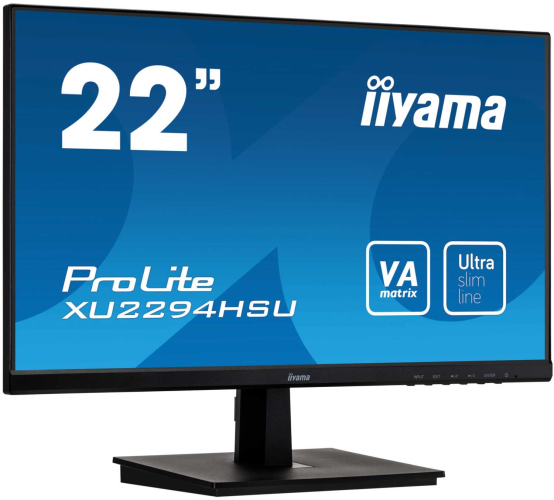 Монитор LCD 21.5'' 16:9 1920х1080(FHD) VA, 250cd/m2, 3000:1, 80M:1, 4ms, VGA, HDMI, DP, USB-Hub, Tilt, Speakers, 3Y, Black