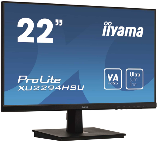 Монитор LCD 21.5'' 16:9 1920х1080(FHD) VA, 250cd/m2, 3000:1, 80M:1, 4ms, VGA, HDMI, DP, USB-Hub, Tilt, Speakers, 3Y, Black