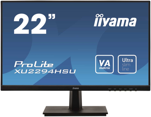 Монитор LCD 21.5'' 16:9 1920х1080(FHD) VA, 250cd/m2, 3000:1, 80M:1, 4ms, VGA, HDMI, DP, USB-Hub, Tilt, Speakers, 3Y, Black