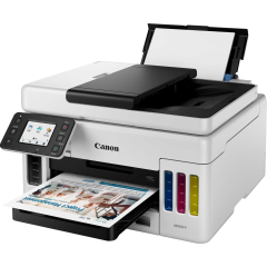 МФУ Canon MAXIFY GX6040 (A4, Printer/Scanner/Copier/DADF/Duplex, 600x1200 dpi, inkjet, Color, 24 ppm, tray 100+250 pages, LCD Color (6,9 см), USB 2.0, RJ-45, WIFI cart. GI-46)