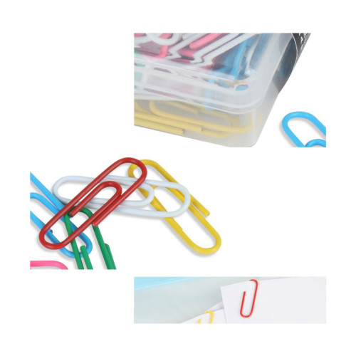 Скрепки металлические Comix B3507, 29 мм., цветные в ассортименте (коробка 100 скрепок)