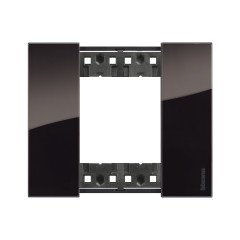 Рамка декоративная Bticino KA4802DG Living Now 2 модуля "Ночь"