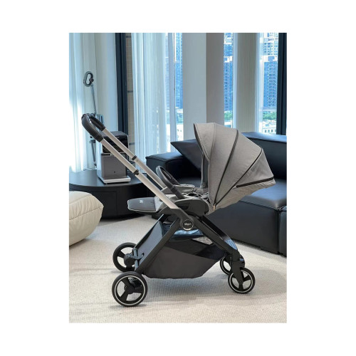 Детская коляска Qborn Kunpeng Two-way lightweight high landscape stroller Technology gray