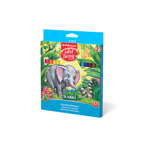 Цветные карандаши ArtBerry Jumbo 12 цв.