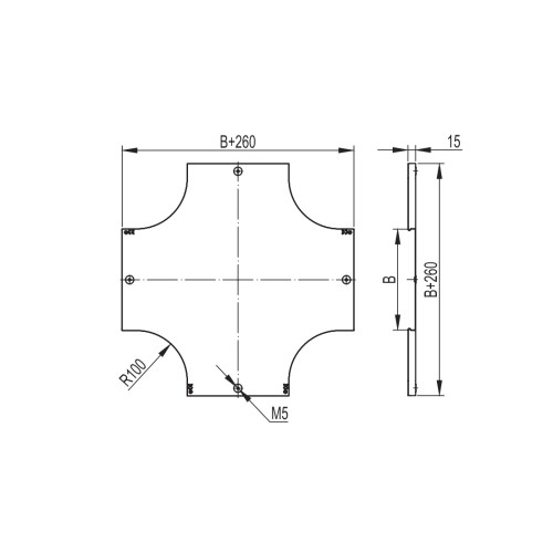 Крышка на ответвитель DPX крестообразный DKC осн.100