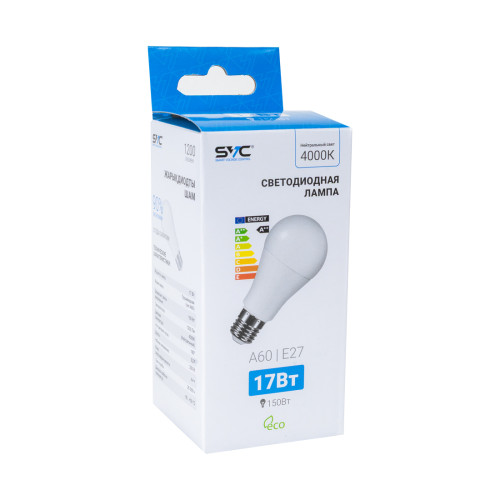 Лампа светодиодная SVC LED A60-17W-E27-4000K Нейтральный