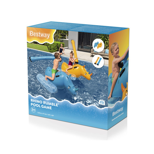 Надувная игрушка Bestway 41522 в виде носорога для плавания (2 шт в наборе)