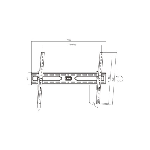 Кронштейн Brateck KL36-46T для ТВ и мониторов, 37"-86"