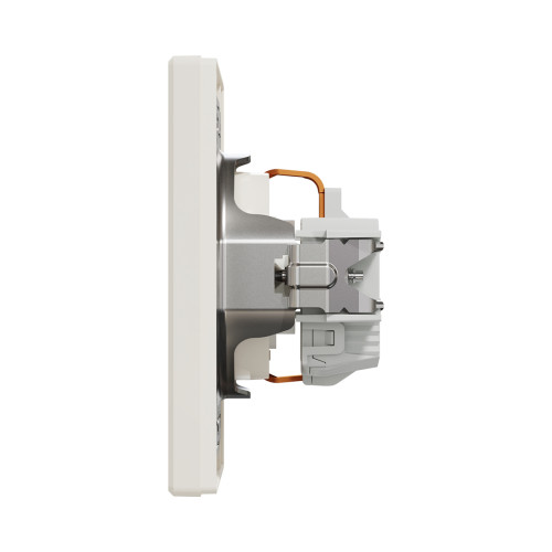 Розетка с заземлением со шторками SE EPH2900223 Asfora 16А в сборе винт. клеммы кремовый