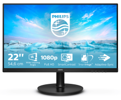 Монитор LCD 21.5'' 16:9 1920х1080(FHD) VA, 75 Hz, 250 cd/m2, 3000:1, 4ms, VGA, HDMI, Tilt, Black