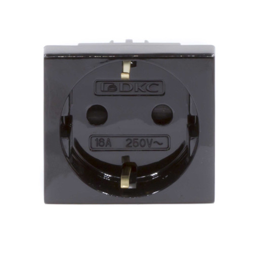 Розетка силовая серии Viva DKC 45205 2Р+Е со шторками черная