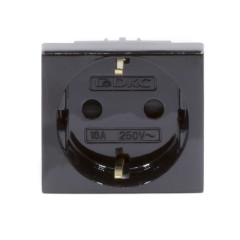 Розетка силовая серии Viva DKC 45205 2Р+Е со шторками черная