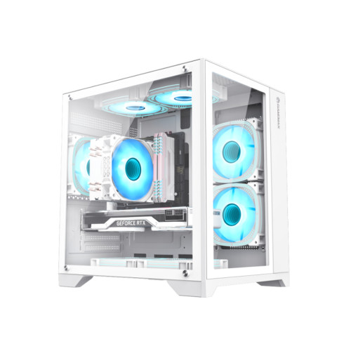 Компьютерный корпус Gamemax Infinity Mini 7 ARGB Fans + Controller White без Б/П