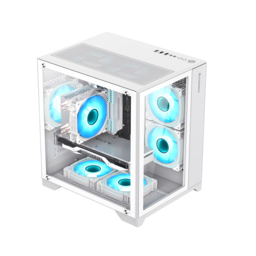 Компьютерный корпус Gamemax Infinity Mini 7 ARGB Fans + Controller White без Б/П