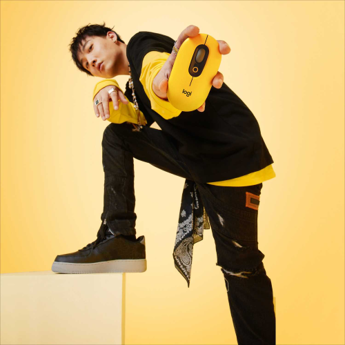 Мышь беспроводная Logitech POP MOUSE, Blast Yellow (M/N: MR0092)