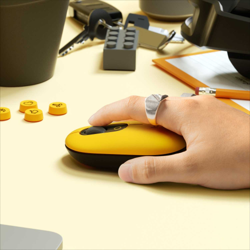 Мышь беспроводная Logitech POP MOUSE, Blast Yellow (M/N: MR0092)