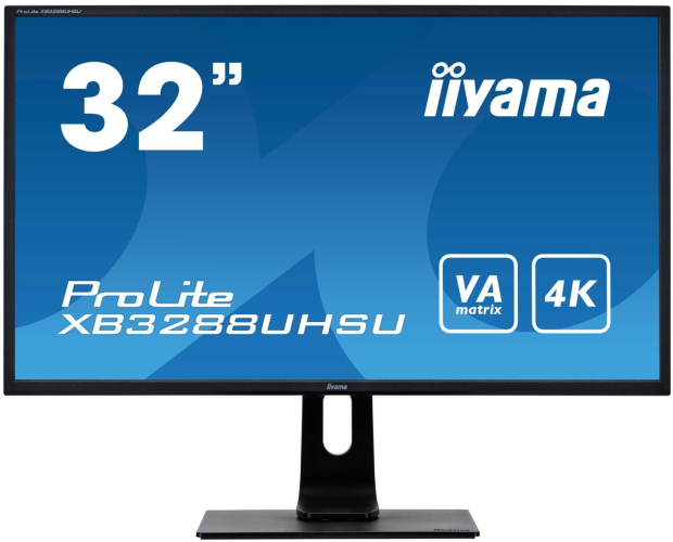 Монитор LCD 31.5'' [16:9] 3840x2160(UHD 4K) VA, nonGLARE, 300cd/m2, H178°/V178°, 3000:1, 80M:1, 1.07B, 3ms, DVI, 2xHDMI, DP, USB-Hub, Height adj, Tilt, Swivel, Speakers, Audio out, 3Y, Black