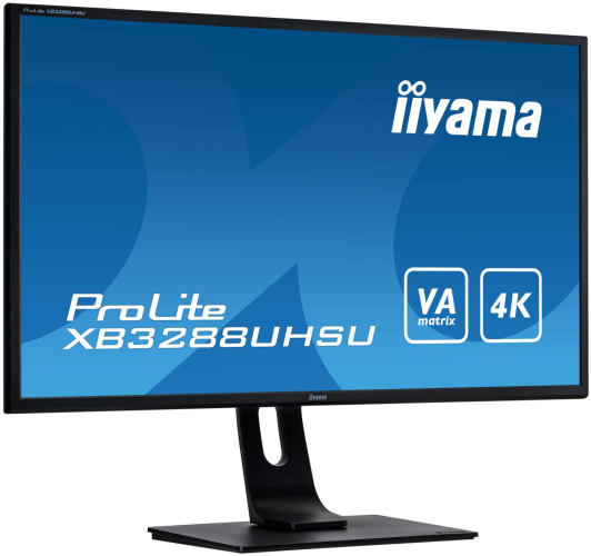 Монитор LCD 31.5'' [16:9] 3840x2160(UHD 4K) VA, nonGLARE, 300cd/m2, H178°/V178°, 3000:1, 80M:1, 1.07B, 3ms, DVI, 2xHDMI, DP, USB-Hub, Height adj, Tilt, Swivel, Speakers, Audio out, 3Y, Black