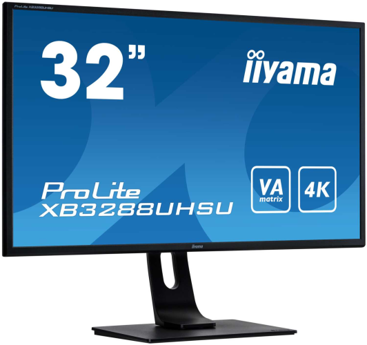 Монитор LCD 31.5'' [16:9] 3840x2160(UHD 4K) VA, nonGLARE, 300cd/m2, H178°/V178°, 3000:1, 80M:1, 1.07B, 3ms, DVI, 2xHDMI, DP, USB-Hub, Height adj, Tilt, Swivel, Speakers, Audio out, 3Y, Black