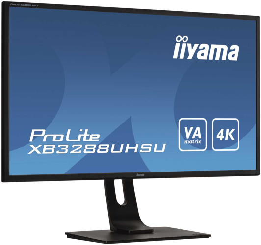 Монитор LCD 31.5'' [16:9] 3840x2160(UHD 4K) VA, nonGLARE, 300cd/m2, H178°/V178°, 3000:1, 80M:1, 1.07B, 3ms, DVI, 2xHDMI, DP, USB-Hub, Height adj, Tilt, Swivel, Speakers, Audio out, 3Y, Black