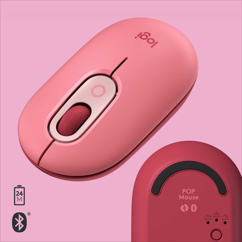 Мышь беспроводная Logitech POP MOUSE, Heartbreaker Rose (M/N: MR0092)